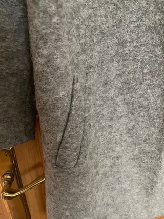 Abrigo chaquetón de lana y poliéster
