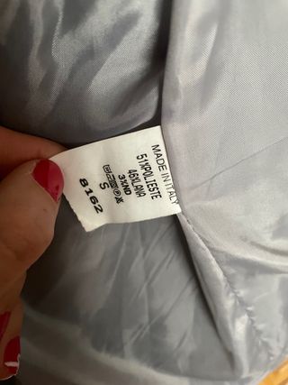 Abrigo chaquetón de lana y poliéster
