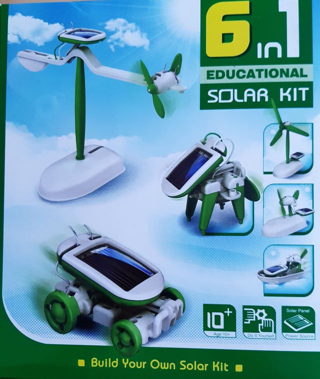 Kit para montar movido a energia solar - 6 em 1