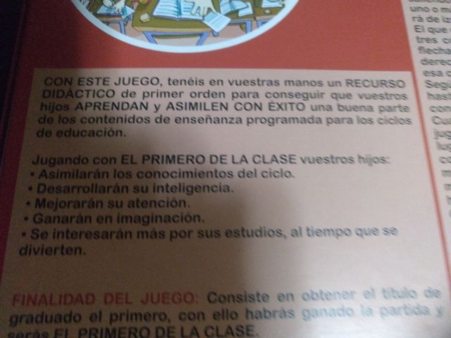 juego el primero de clase