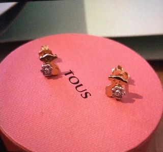 Pendientes Tous original oro diamante