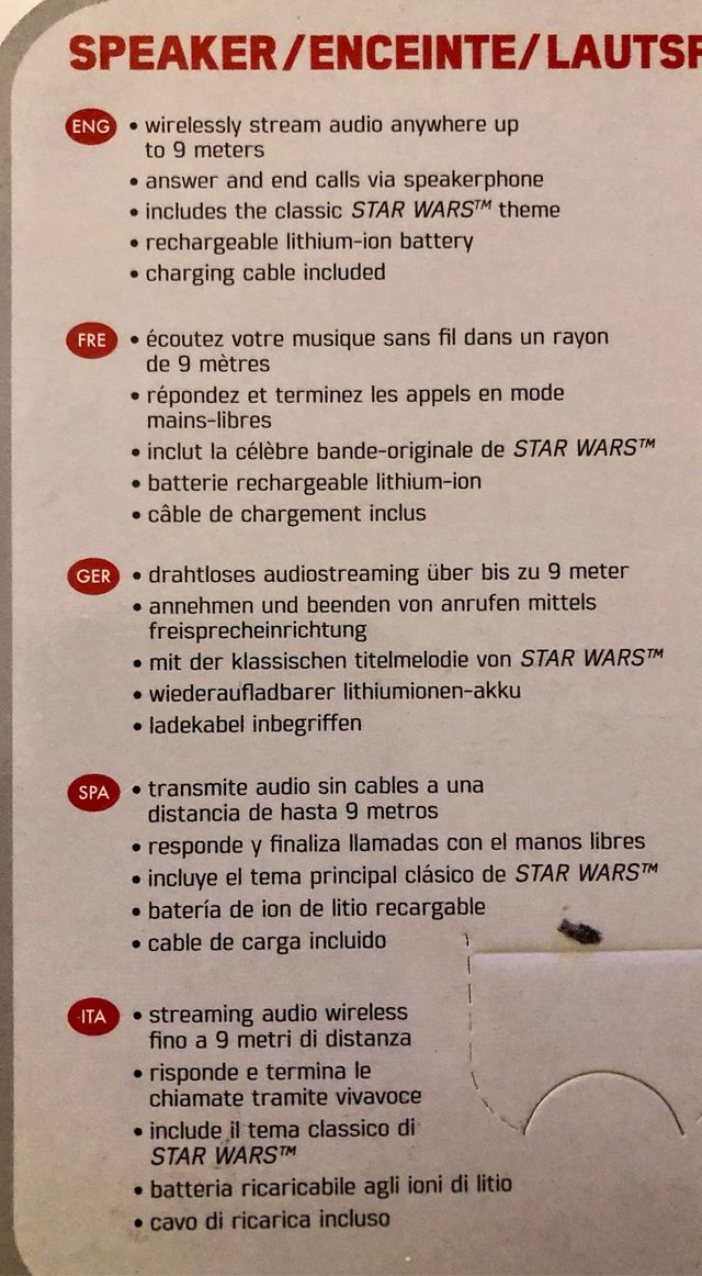 IHOME STAR WARS BB-8 ALTAVOCES Disney