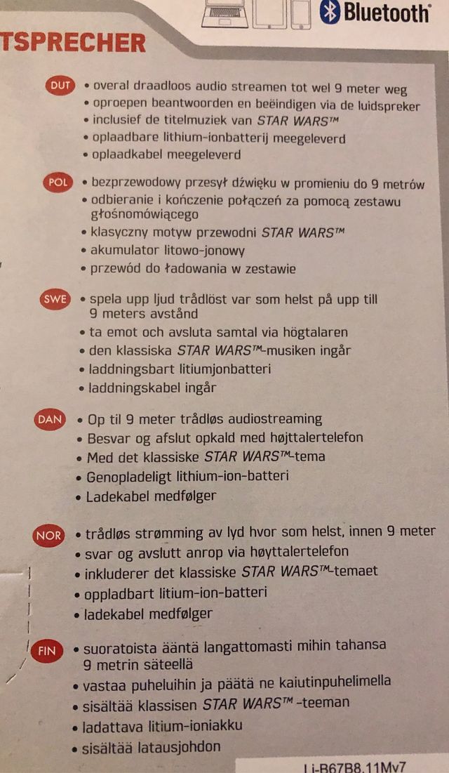 IHOME STAR WARS BB-8 ALTAVOCES Disney