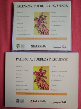 PALENCIA PUEBLOS Y ESCUDOS 13 MONEDAS PLATA 925 ml