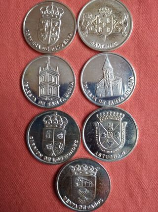 PALENCIA PUEBLOS Y ESCUDOS 13 MONEDAS PLATA 925 ml