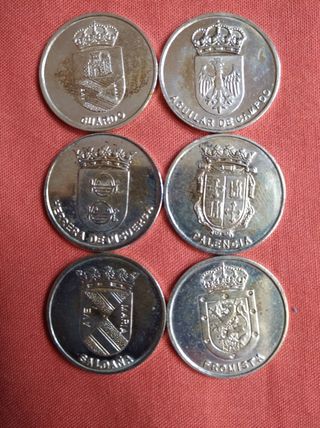 PALENCIA PUEBLOS Y ESCUDOS 13 MONEDAS PLATA 925 ml