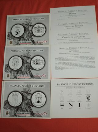 PALENCIA PUEBLOS Y ESCUDOS 13 MONEDAS PLATA 925 ml