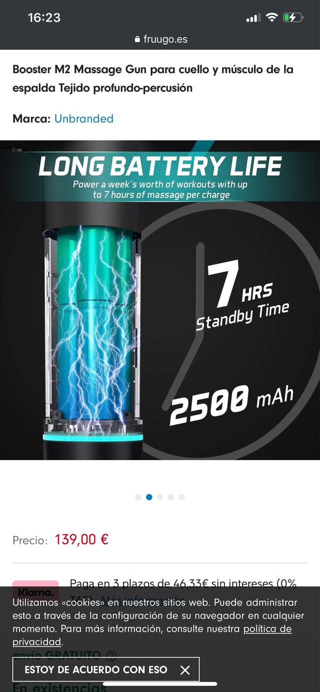 masajeador muscular booster  m2