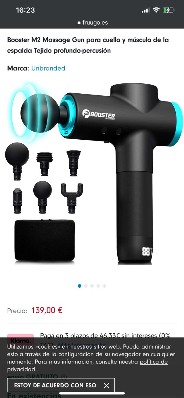 masajeador muscular booster  m2
