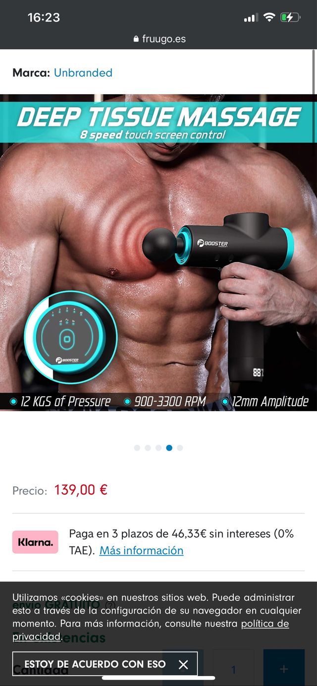 masajeador muscular booster  m2