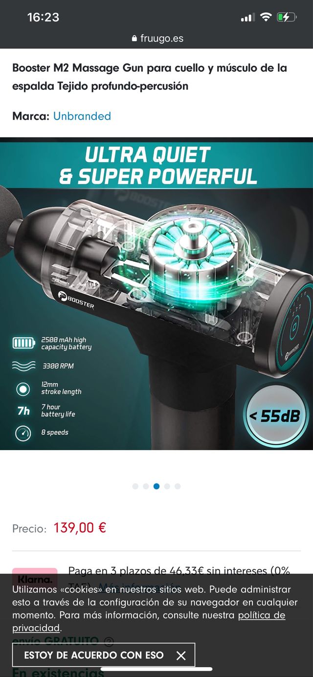 masajeador muscular booster  m2