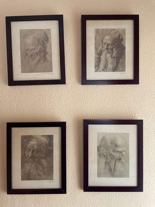 Lote 4 cuadros láminas enmarcadas