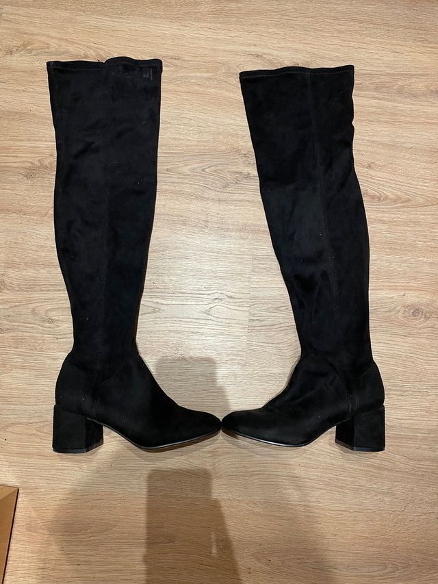 Botas altas terciopelo negras