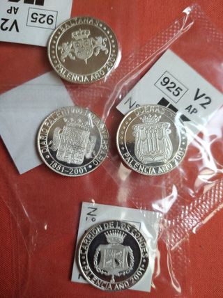 13 MONEDAS ESCUDOS PUEBLOS PALENCIA PLATA LEY 925 