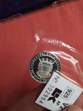 13 MONEDAS ESCUDOS PUEBLOS PALENCIA PLATA LEY 925 