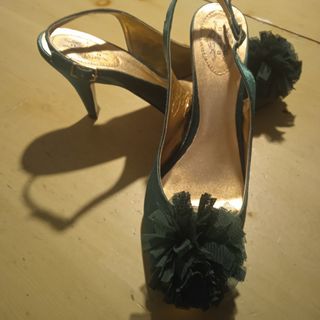 zapatos de vestir verde botella
