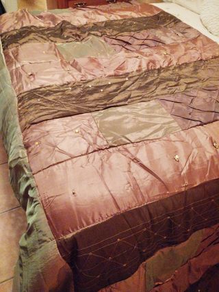 Edredón 135 cm y cortinas cama 