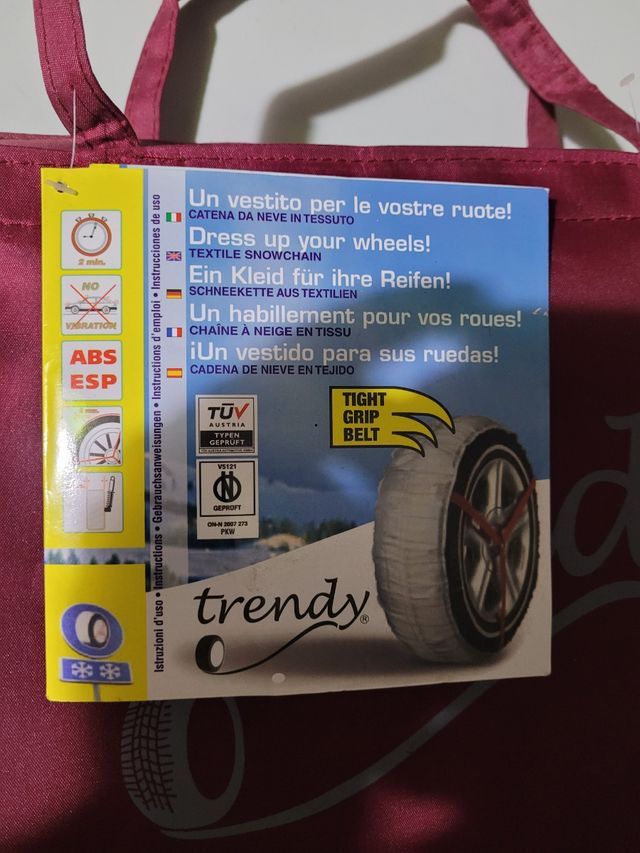 Cadenas de tela para nieve