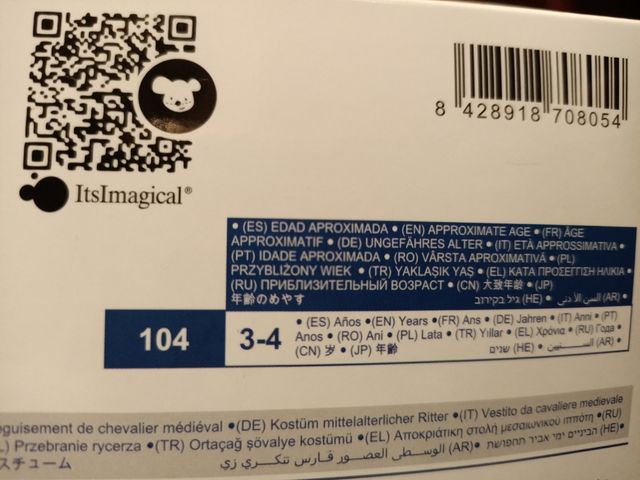 DIsfraz Rey Arturo o medieval