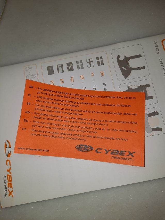 mochila porta bebé hasta 18 m aprox marca cybex