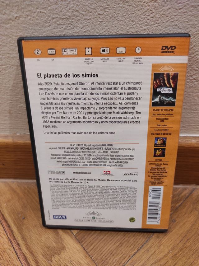 Dvd el planeta de los simios