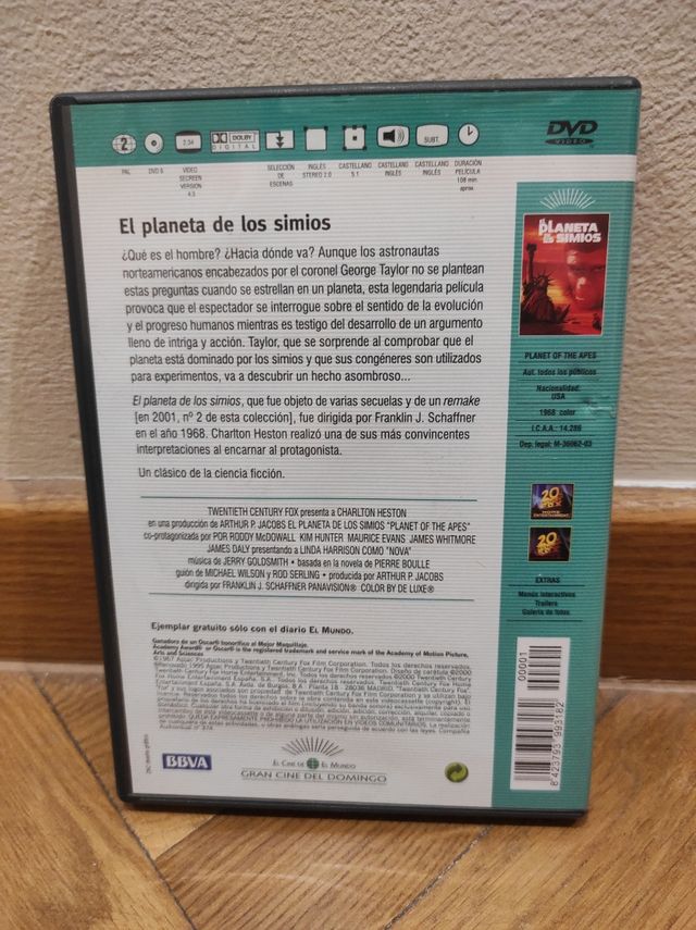 Dvd el planeta de los simios