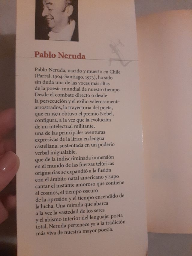 VEINTE POEMAS DE AMOR DE AMOR Y UNA CANCION DESESP