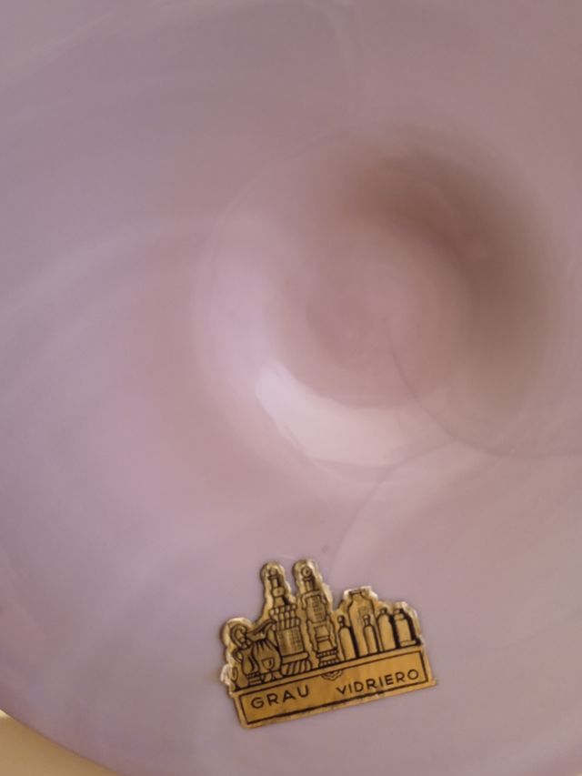 Jarrón vintage de vidrio.