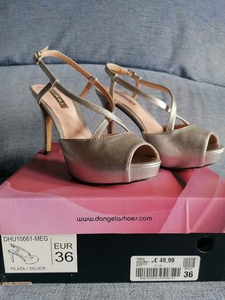 Sandalias color plata