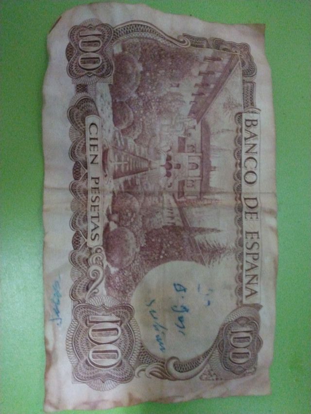 Billete de cien pesetas 1970
