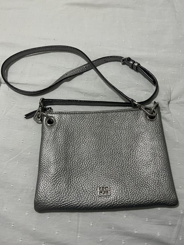 Bolso piel Gloria Ortiz plata