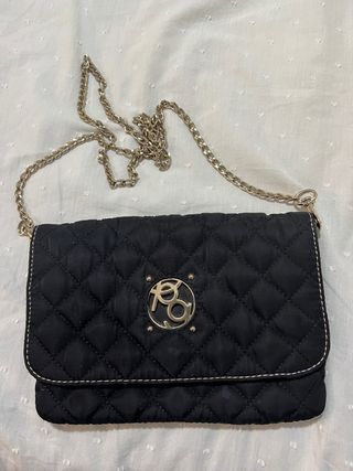 Bolso bandolera Purificación García con asa dorada