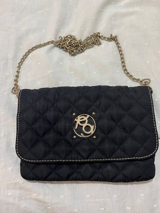 Bolso bandolera Purificación García con asa dorada