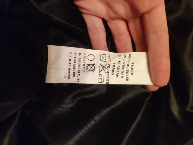 Vestido negro fiesta. Pilar Prieto. Talla M