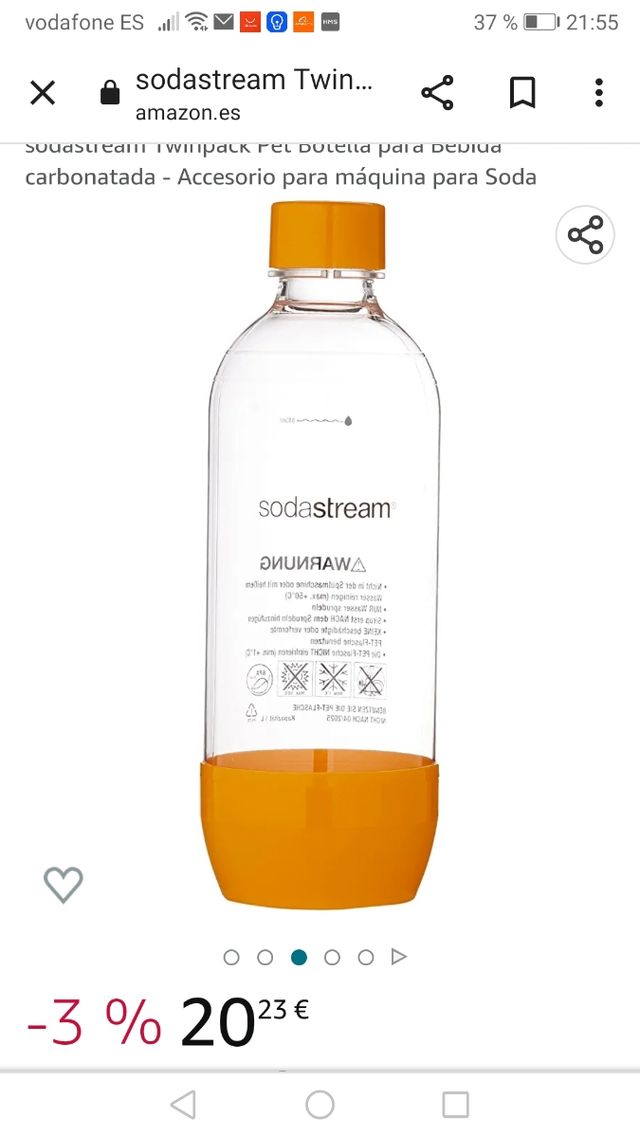 botellas para bebida carbonatada