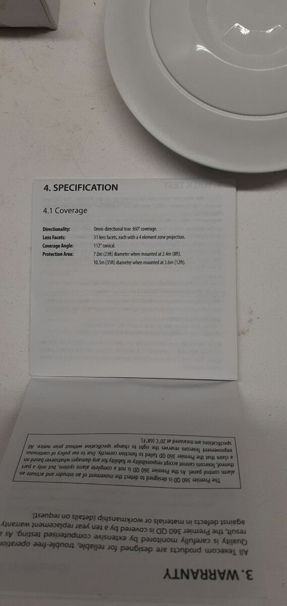 Detector presencia para alarmas