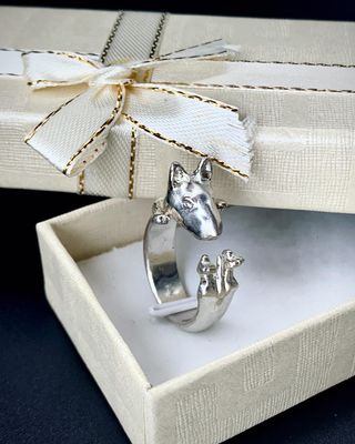 Anillo de plata Perro