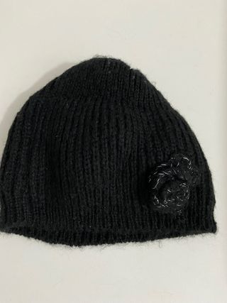 Gorro negro lana mujer