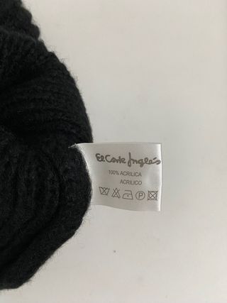 Gorro negro lana mujer