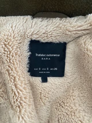 Parka verde militar de zara