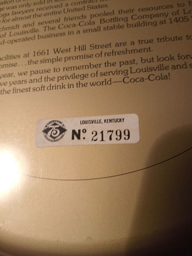Bandeja 1899 Hylda Clarck CocaCola