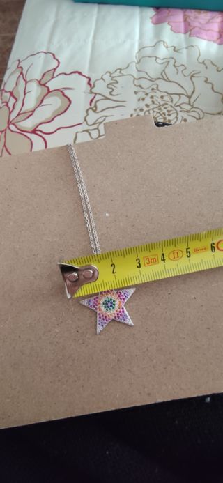 Colgante estrella y cadena de plata 925 mls