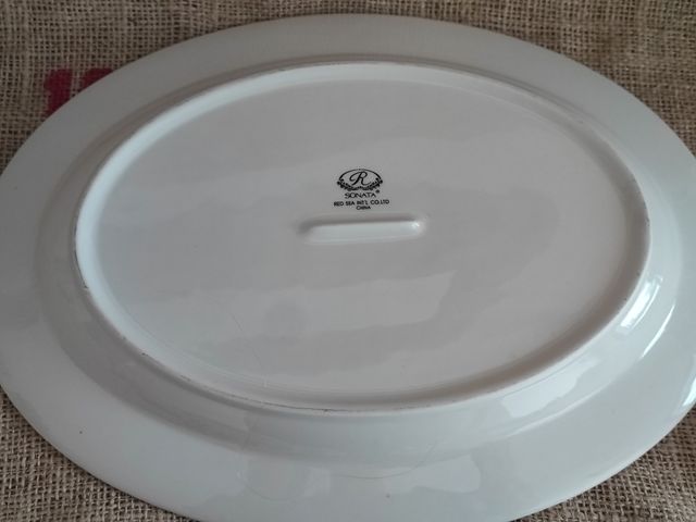 Fuente Porcelana Vintage Red Sea Sonata