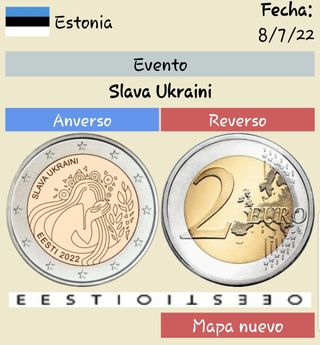Moneda conmemorativa de 2 euros Estonia 2022