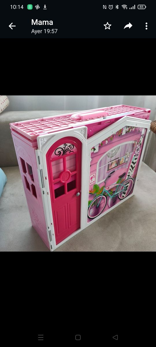 casa maletín muñecas juego