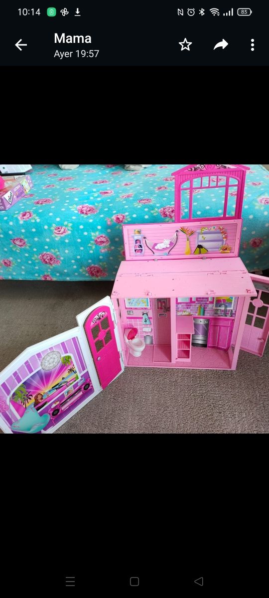 casa maletín muñecas juego