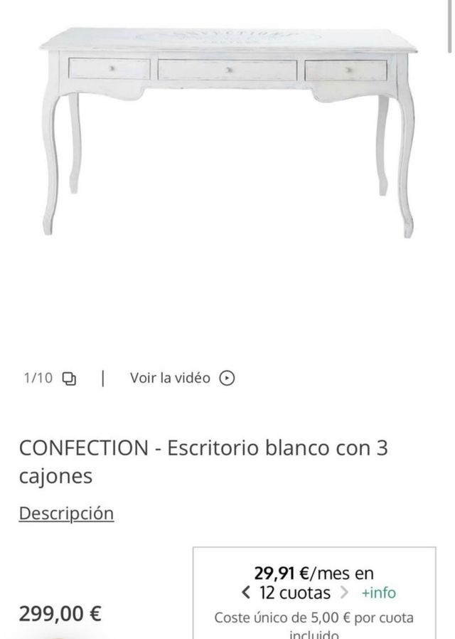 Coqueta antigua en blanco