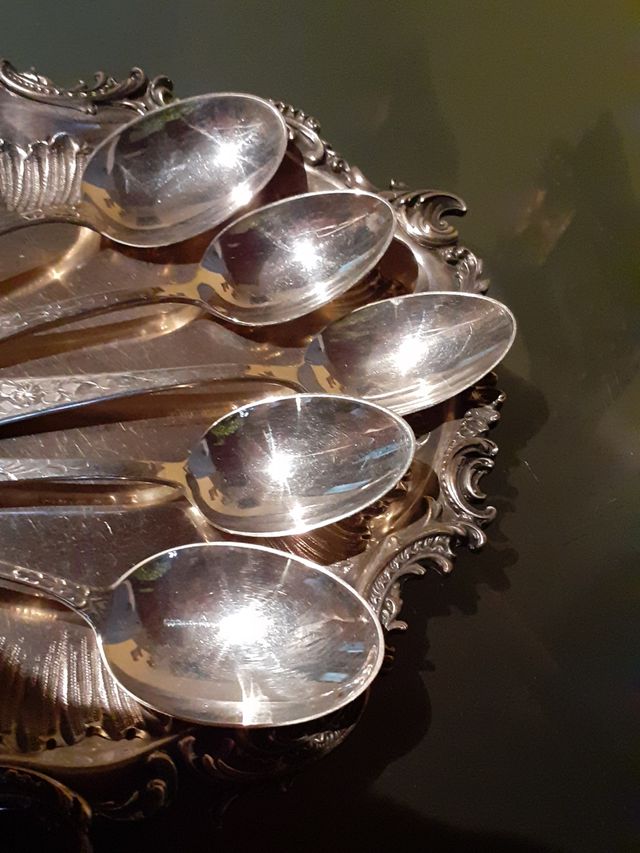 Cinco Cucharas Plata de Ley S.Kirk&Son/Kirk Stieff