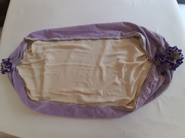 Federa in velluto per cuscino lungo rotondo