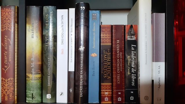 Libros de narrativa variados.